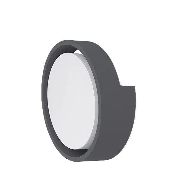 102033 - 12W RND D.GREY D 3000K IP65 WALL FIXTUREBRY