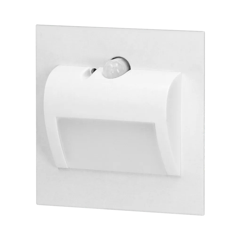 140521-DRACO LED NEW 1.5W, recessed step light, 12VDC, 30lm, 6000K, white, motion and twilight sensors