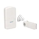 143064 - DISCO DC wireless, battery powered doorbell with learning system range in open field: 70 m, color white, waterproof button (IP44)