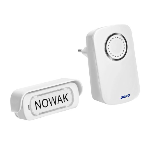 [ORNOR-DB-AX-151] 143076- ERATO AC wireless doorbell, 230V with learning system 4-step volume control, 50-80 dB sound level, 32 ringtones to choose from