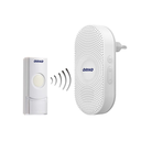140540 - LONGA AC wireless doorbell learning system, 36 ringtones, 300m operation range, the bell (receiver) is connected directly to the ~230V socket, while the transmitter is powered by 3V CR2032 battery;