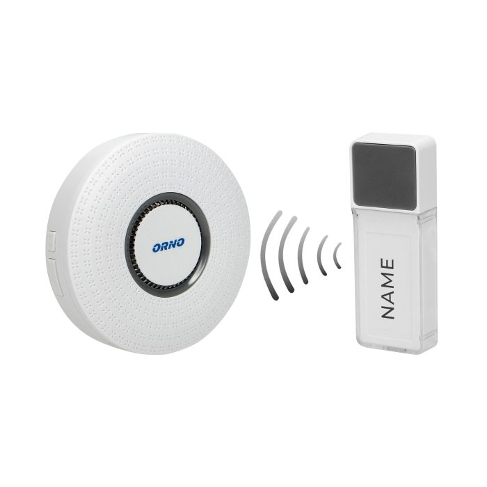 140541 - TORINO 2 AC wireless doorbell with learning system, 58 ringtones and a waterproof button; operation range up to 400m;