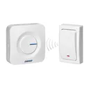 143082 - ONDO AC wireless doorbell, white plugin system, with batteryfree button, learning system, 36 ringtones, operation range up to 200m