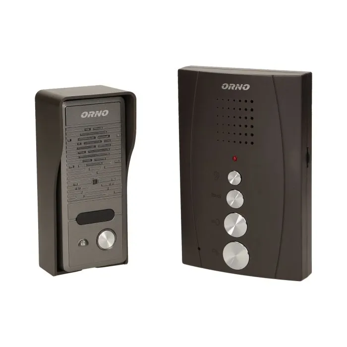 143091 - Single family doorphone, handset free, ELUVIO aluminium housing; loudspeaker; wires 4+2; black indoor unit