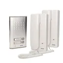 143103 - Two family doorphone, flush mounted, FOSSA MULTI aluminium housing; flush mounted; backlit surname; small amount of wires 2+2