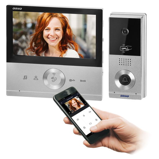 140577 - CONESSI Full HD 7" single family video doorphone set, handset-free, with a colour monitor 7”, card/proximity tags, operation via Tuya application