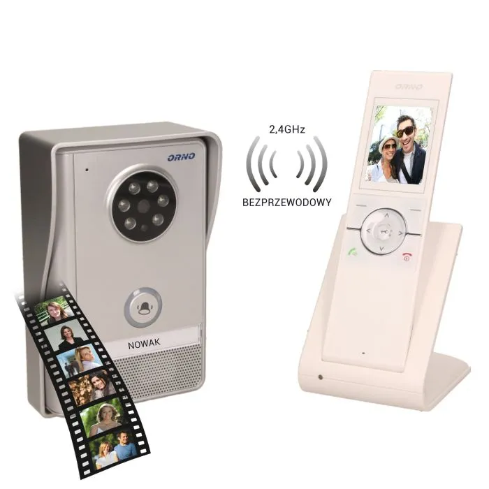140582 - SEMIS MEMO 2,4˝ single family wireless video doorphone Handset with LCD screen, open area range: up to 260m, alarm signal in case of camera's removal attempt