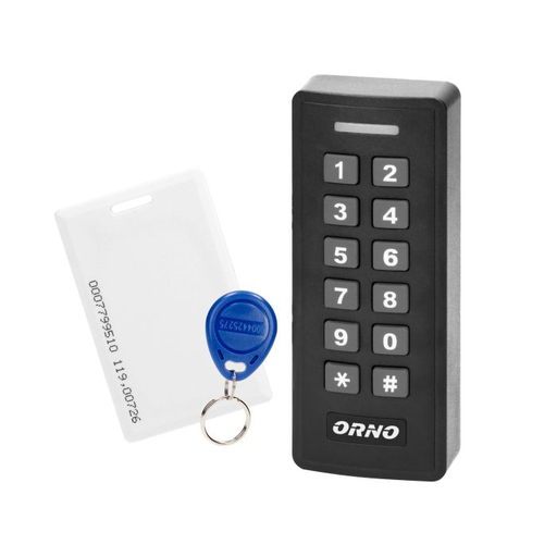[ORNOR-ZS-820] 143130 - Code lock with tags and proximity tags reader for indoor installation, with visitor access function, anthracite, for indoor installation, combines features of a digital keypad enabling access control, and card and proximity tags reader