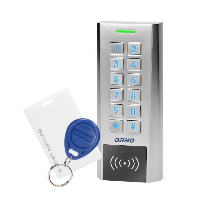 140611 - Code lock with card and proximity tags reader, IP66, 2-relay, narrow case it is compatible with electromagnetic locks and access control systems; it can also control other electric or alarm appliances, two relay outputs and a card/proximity tags reader