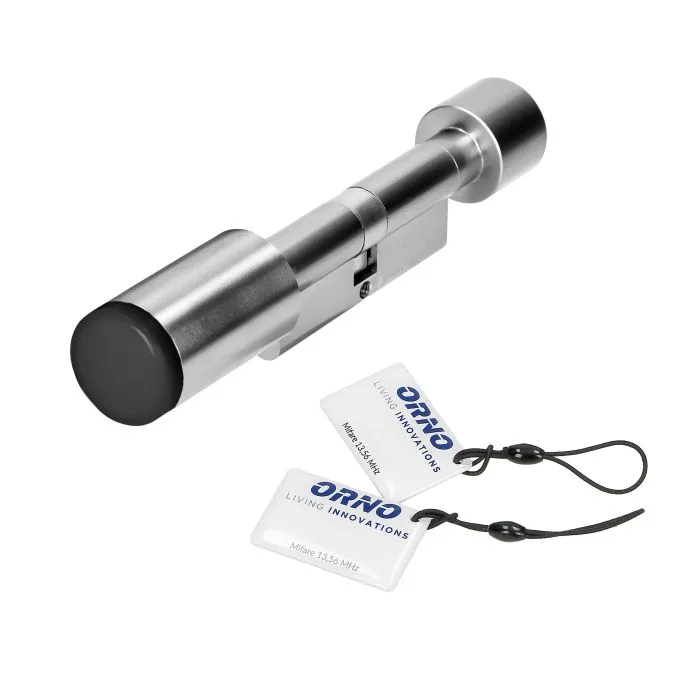 140622 - Double knob cylinder IP65 (40+40) suitable for installation in standard doors, it replaces a standard door cylinder opened with a key; thanks to a smartphone app, the administrator decides who can open the door