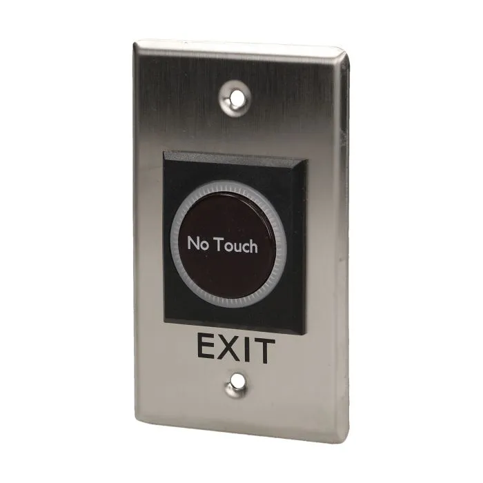143148 - Exit button, touchless Flush mounting, operated by detecting a hand motion; solid, aluminum casing