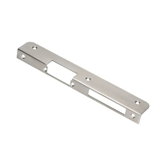 143179 - Faceplate angled, left applied for mounting on clinker, metal or wood pillar, etc.; made of aluminum and zinc alloy (stainless steel)