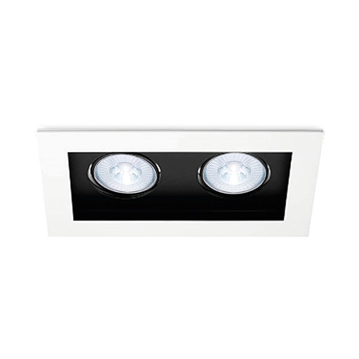 [BRYBH03-05030] 103015 - BETA A SQUARE 2D WHITE IP20 SPOTLIGHT FIXTURE-BRY