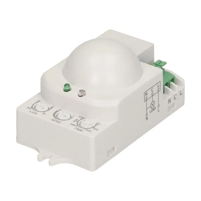 140726 - Microwave sensor 360° 1200W, 5.8GHz, IP20, detection range 360 degree; works with LEDs