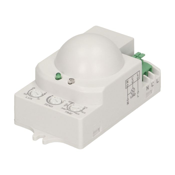 140726 - Microwave sensor 360° 1200W, 5.8GHz, IP20, detection range 360 degree; works with LEDs