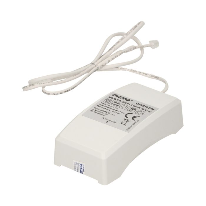 140734 - Microwave sensor 360° with external probe ~230V/50Hz, max load: 1200W, protection rating :P20, detction range 360°, color: white