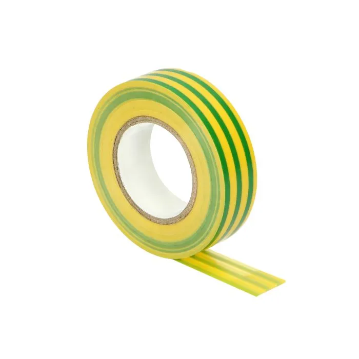 149741 - Insulation tape, flameretardant, yellow/green, 10pcs 19mm wide, 0.13mm thick, 20m long