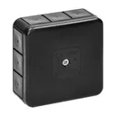 141263 - Surface-mounted junction box PRO IP55 400V 12 rubber cable entries 85x85x37mm black