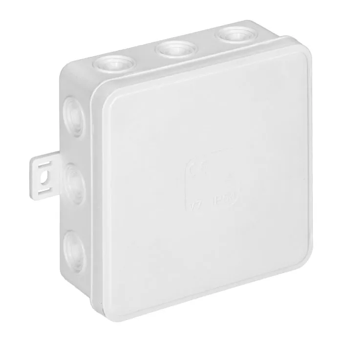 141255 - Surface-mounted junction box CLICK IP54 12 cable entries 100x100x41mm white