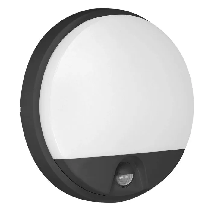 140781 - AGAT LED 10W, garden luminaire, black with motion sensor 140°, 800lm, IP54, 4000K