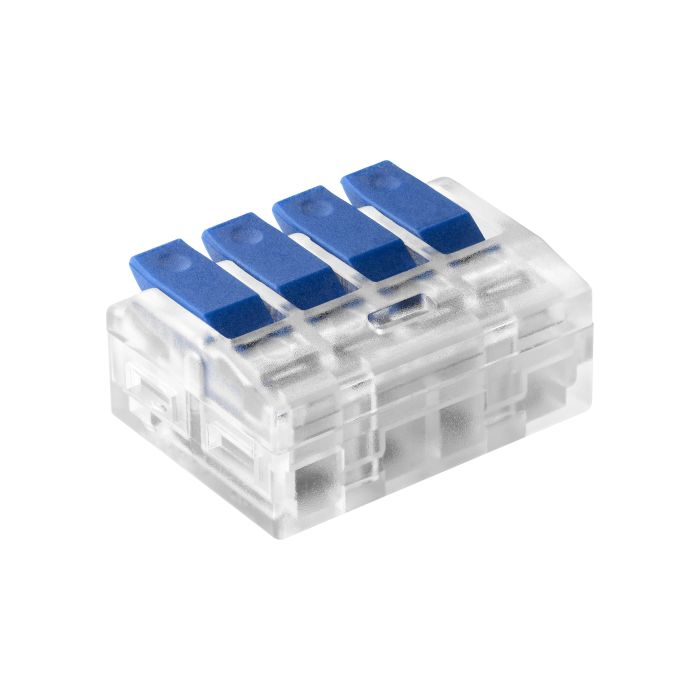 141211 - 4-wire clamp splicing connector; for wire 0.75-4mm²; IEC 450V/32A, blister pack 4 pcs.