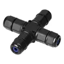 149682 - 4way cable connector (Xtype), IP68, 3x4mm2, 450V/25A