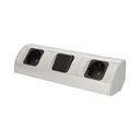 141186 - Under-cabinet electrical socket, Schuko 2x230V; for use in furniture, glass-cases; easy to assembly