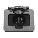 149460 - Hermetic electrical socket, IP55, opening angle 110°, brushed aluminium