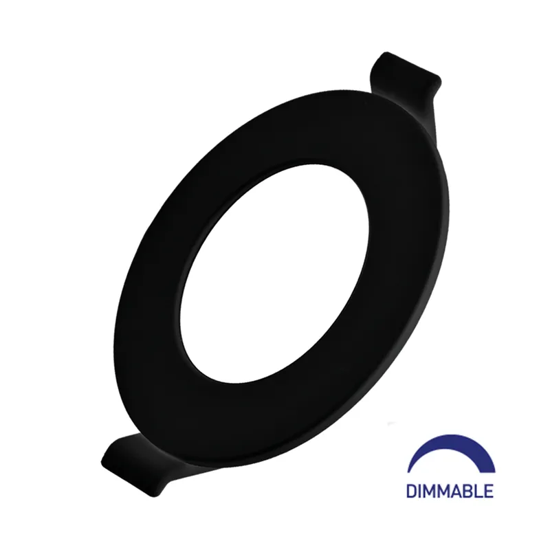 105084 - 4W ROUND DIMMABLE 6500K BLACK COLD WHITE LED PANEL -BRY