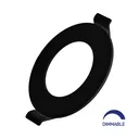 105089 - 6W ROUND DIMMABLE 6500K BLACK COOL WHITE LED PANEL -BRY