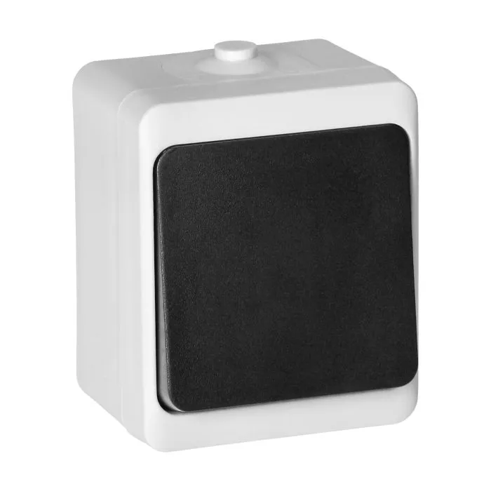 140936 - AQUATIC MINI IP54 Single-pole switch, white/black