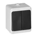 140938 - AQUATIC MINI IP54 Two-button switch, white/black