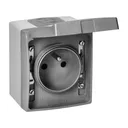 149275 - AQUATIC PRO IP 55 Single socket 2P+E, grey/graphite