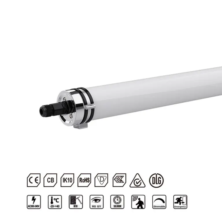 160020- LED Tubular Light High Glass 45w 6000k 145LM/W
