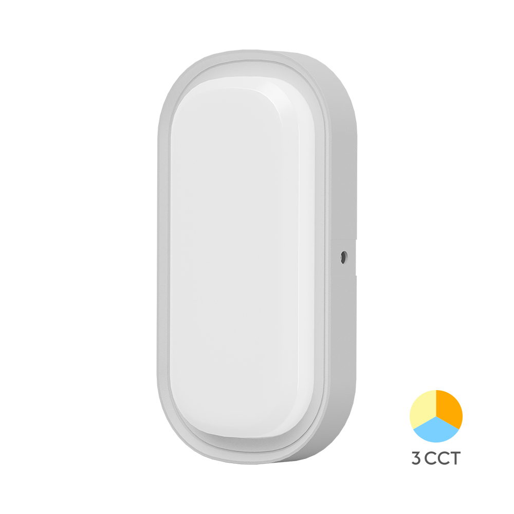 102255 - BULKHEAD 12W WHITE  3IN1 CCT IP65 LED BULKHEAD -BRY