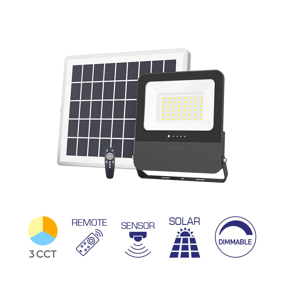 102174 - SOLAR PL30W3IN1RMTIP65SOLAR FLOODLIGHBRYT