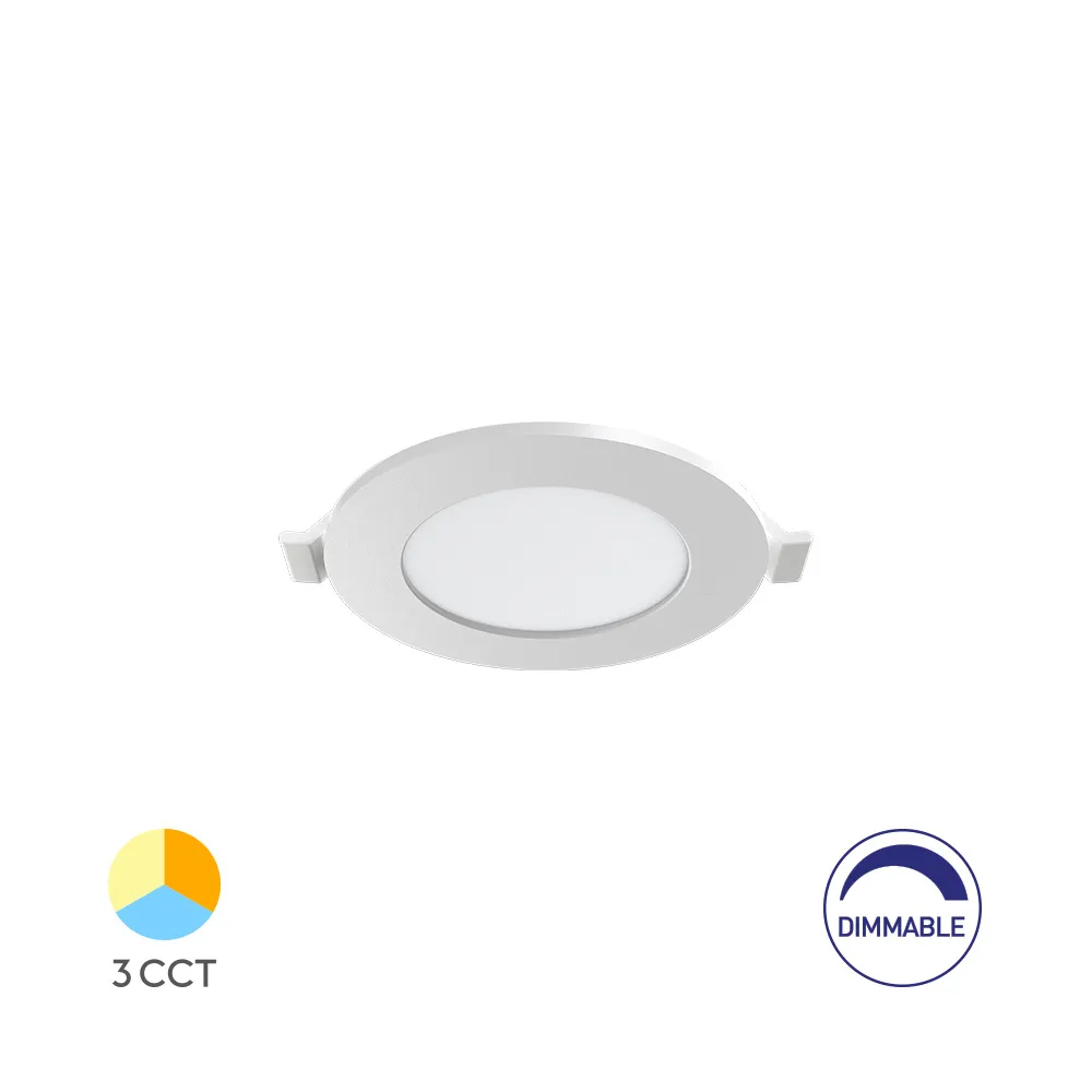 103281 - SMD CRP 4W RND DIM 3INC WHT 3IN1 LED PANEL BRY