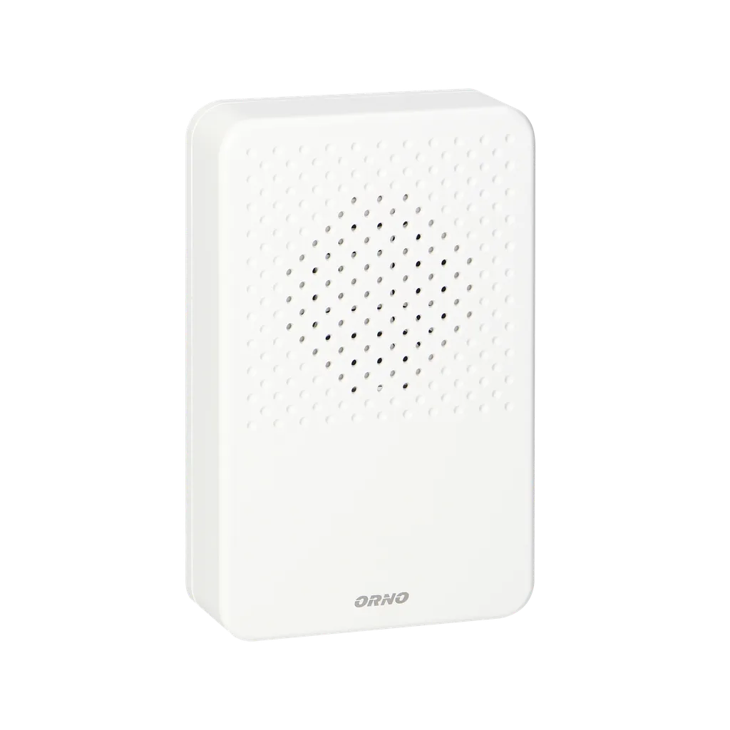 143013-Electronic, wired doorbell LARK MAXI AC, one pulsating tone,  230V, white