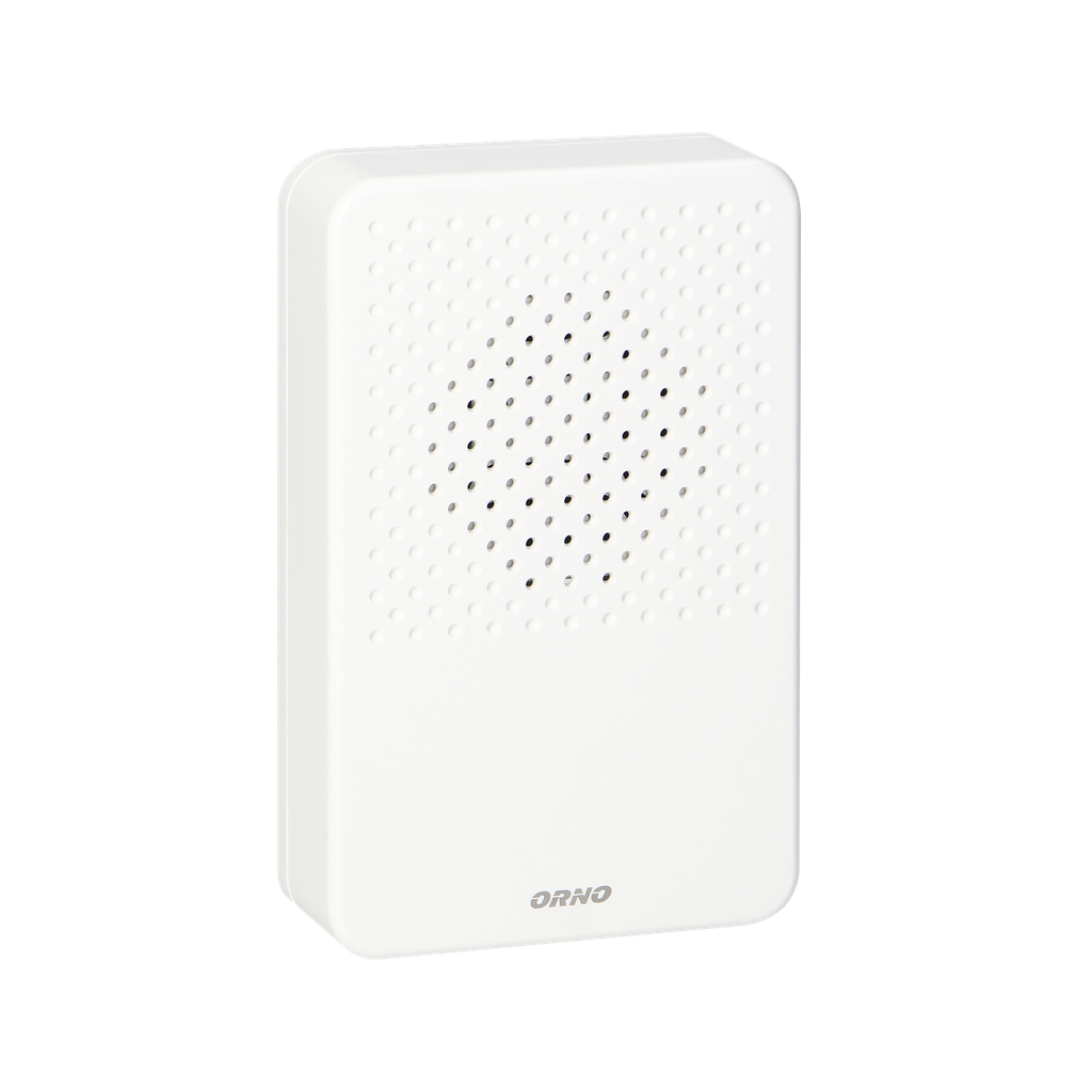 143013-Electronic, wired doorbell LARK MAXI AC, one pulsating tone,  230V, white