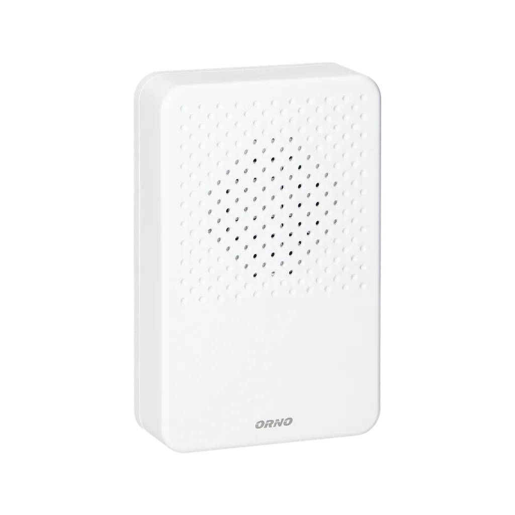 143014-Electronic, wired doorbell LARK MAXI AC, one pulsating tone,  230V, pure white