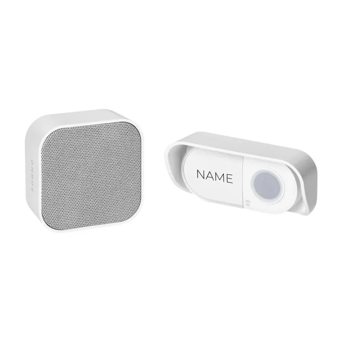 143073 ATEL AC, wireless mains-powered doorbell, learning system, 38  sounds, 150m, white