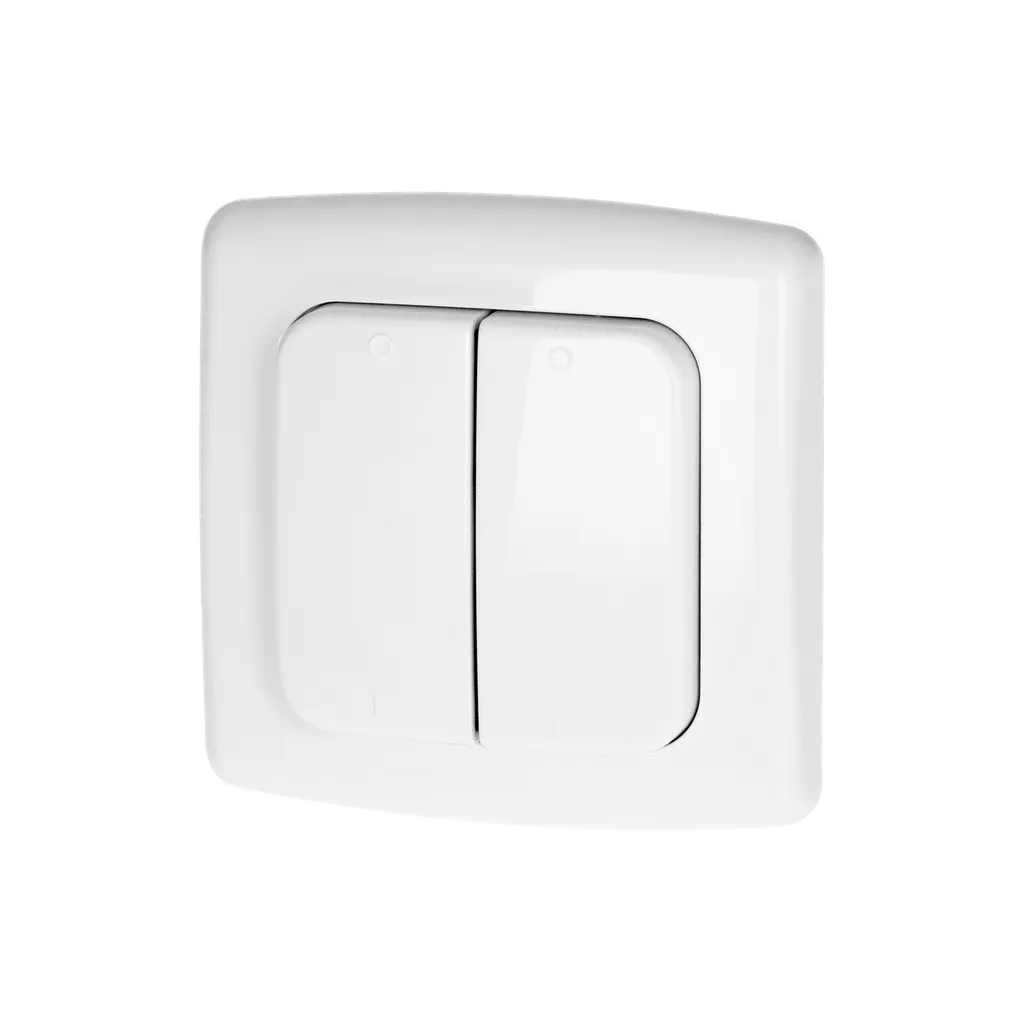 143202 Switch with 2 channels and radio transmitter, used for wireless  control of flush-mounted switches and sockets, surface-mounted,  ORNO Smart Home
