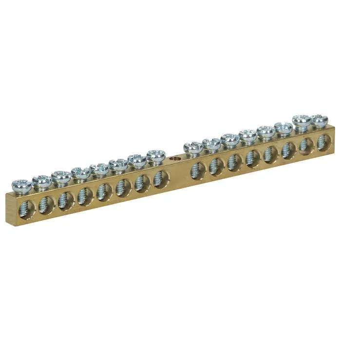 149050 - Noninsulated brass busbar, 16 cables