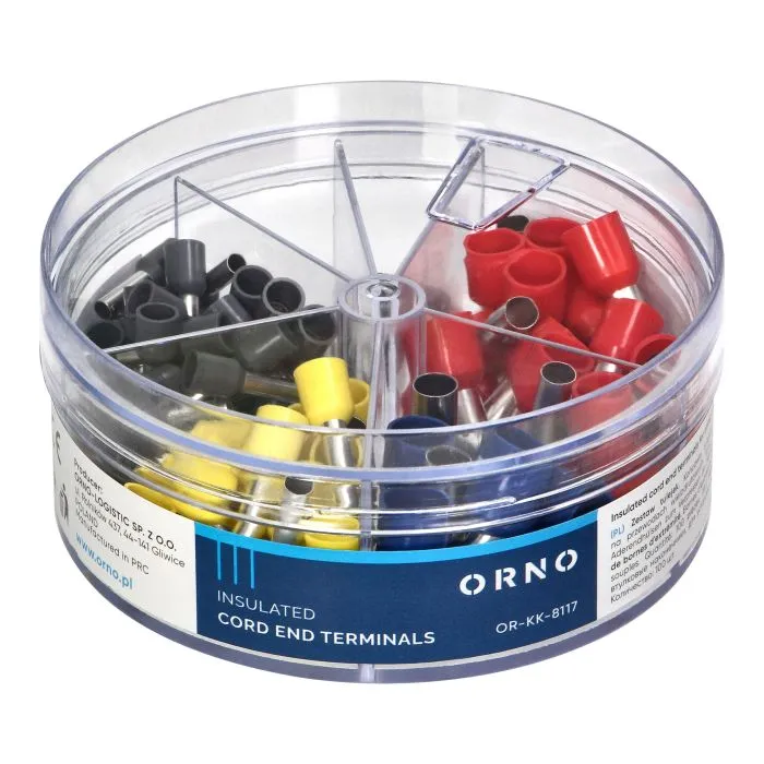 149670 - Insulated cord end terminals, 100pcs., 50 4mm² ; 20 6mm² ; 20 10mm² ; 10 16mm²