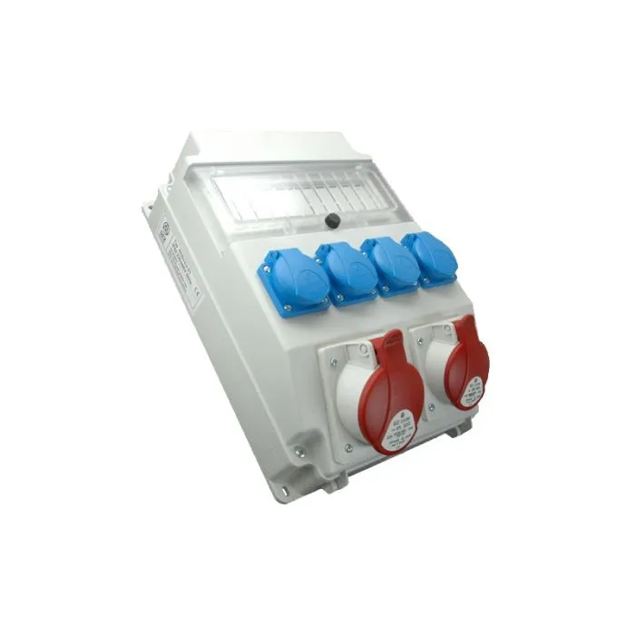 147049 Distribution boxes 1x32A/5P, IP54, 1x16A/5P, 4x250V, window