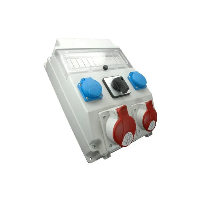 147052-Distribution boxes1x32A/5P, 1x16A/5P, 2x250V, window, switch 0- 1
