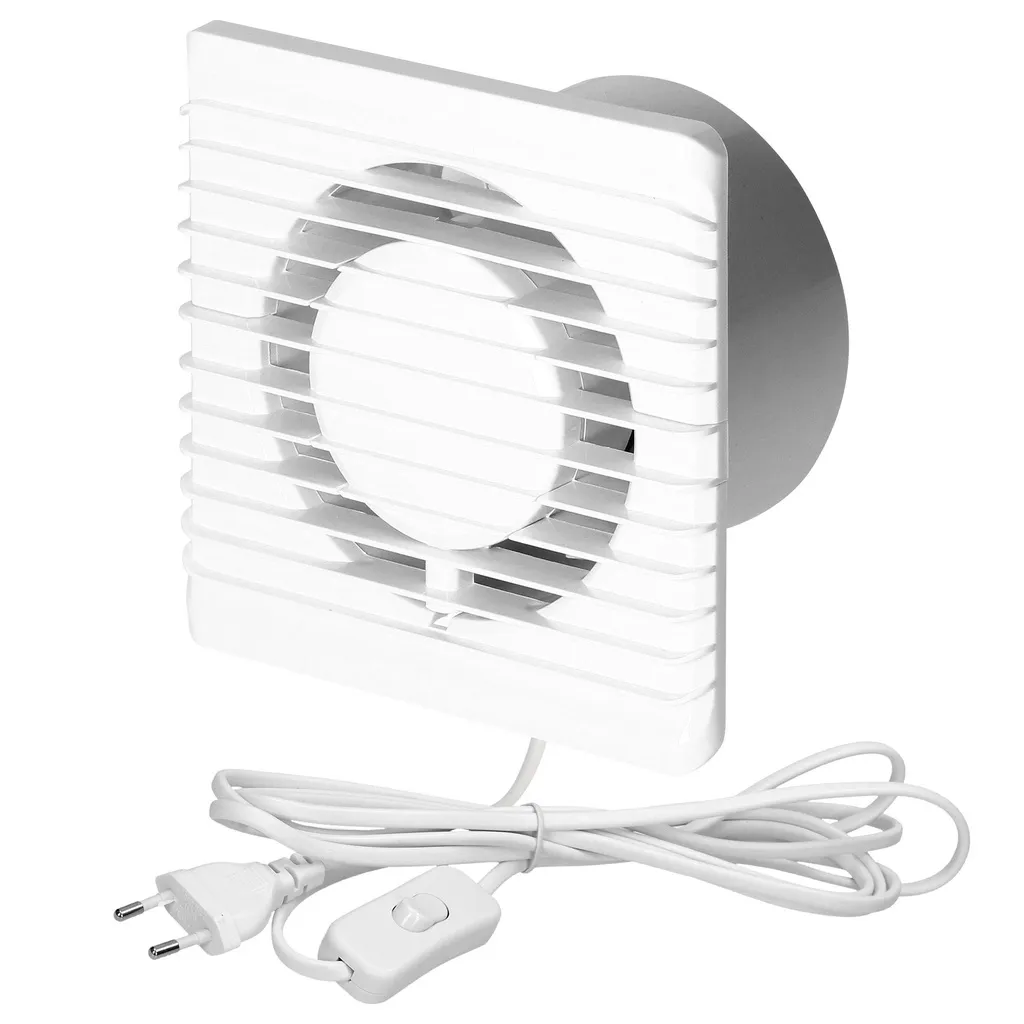 161000-Bathroom fan 100mm, wall-mounted, silent operation - standard