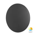 103293 - 12W WALL LIGHT PALERMO ROUND BLACK 3IN1 CCT IP65 BRY