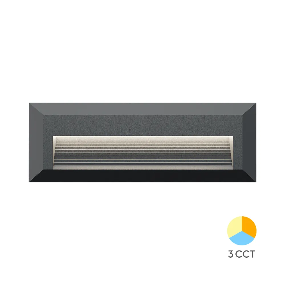 103299 - 3W LED WALL LIGHT VEKTA GREY 3IN1 CCT IP65 BRY