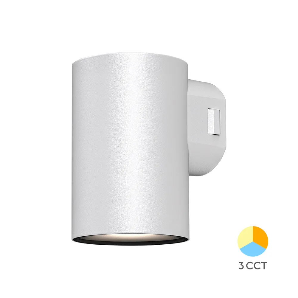 103300 - 1x9W WALL LIGHT VEKTA WHITE 3IN1 CCT IP65BRY